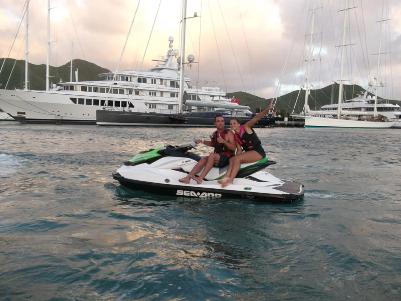 Jet ski on Simpson Bay lagoon