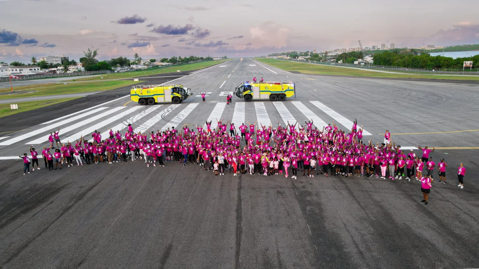 Pink October on SXM: a pink-wig walk from Galisbay, a Ladies Night at Friar's Bay and a dawn walk on the PJIA runway