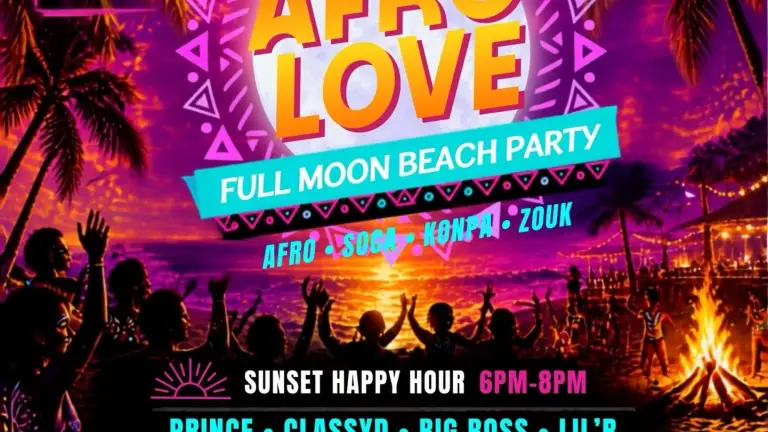 Afro Love Full Moon Beach Party at Friars Bay