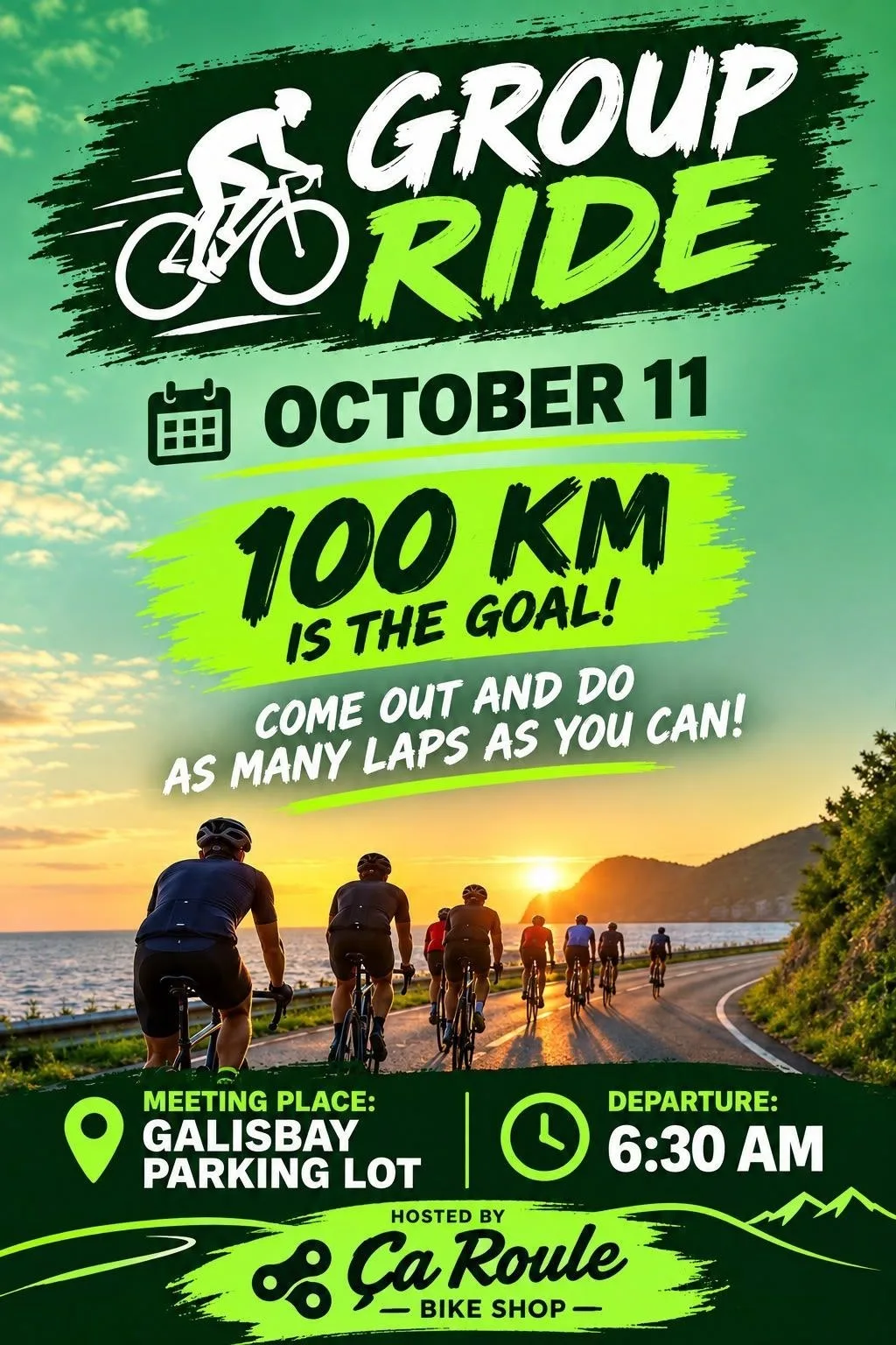 Ca Roule 100K group ride from Galisbay