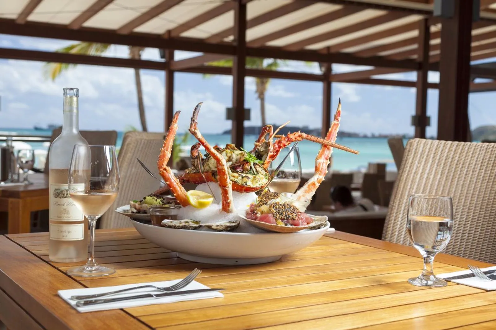Seafood platter served at the Ocean Lounge