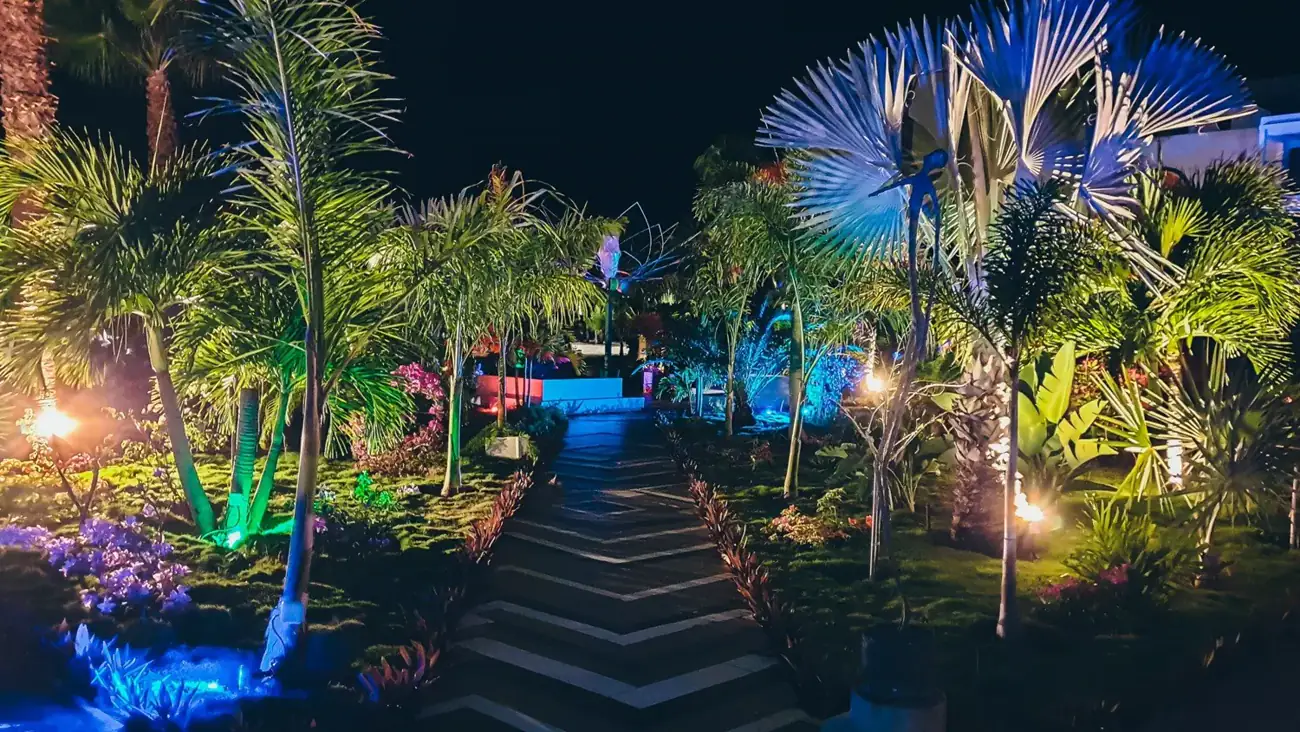 Museum garden by night at Hommage Hotel & Residences