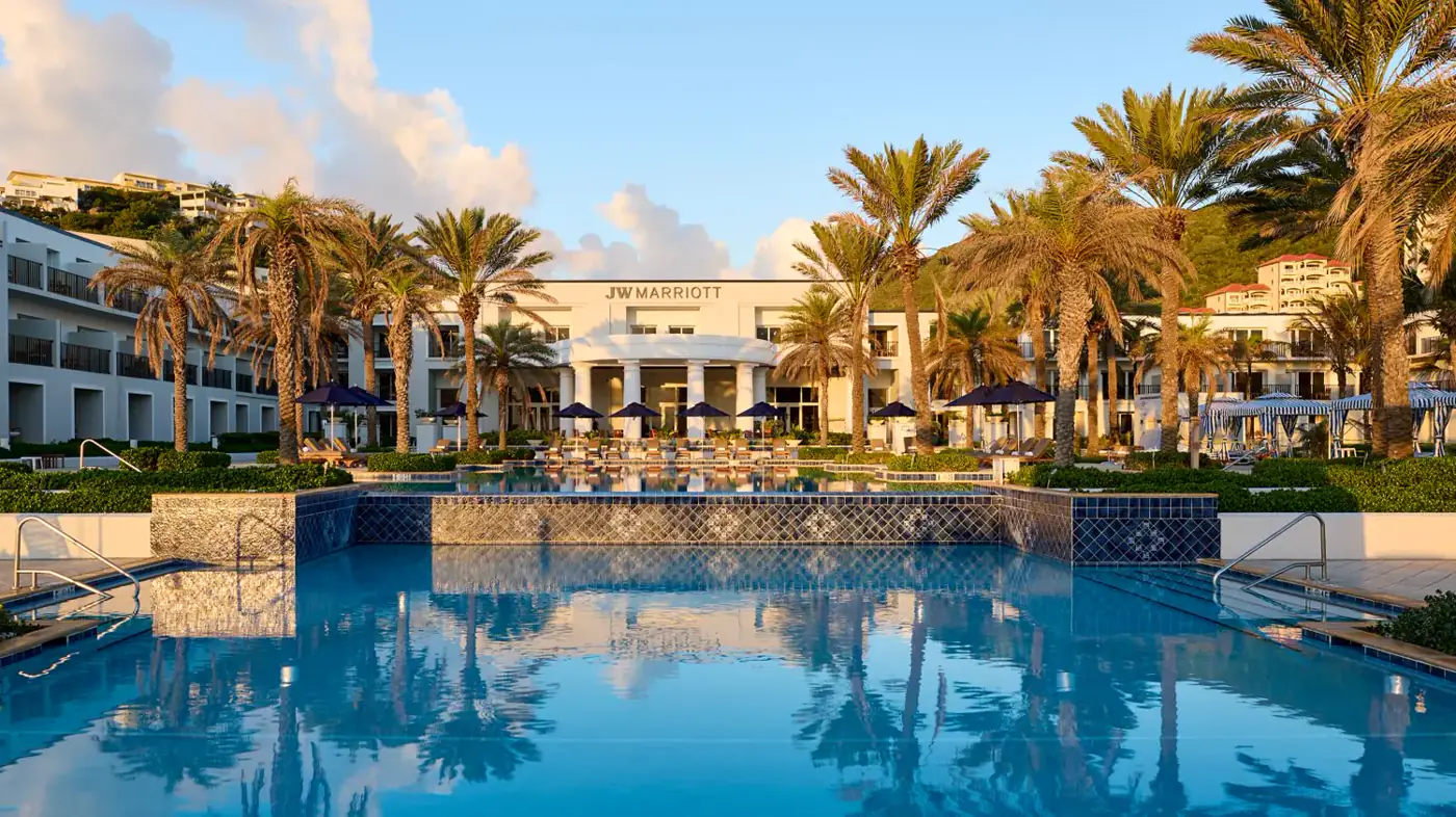 Pool at JW Marriott St. Maarten Beach Resort & Spa with ocean view