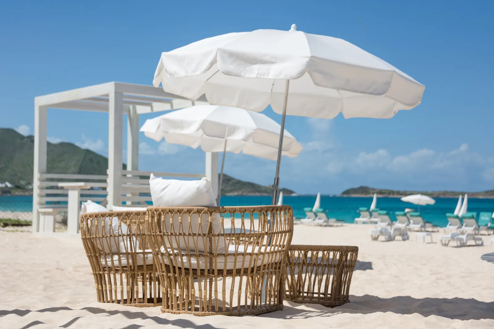 Private beach of La Playa Orient Bay on Orient Bay