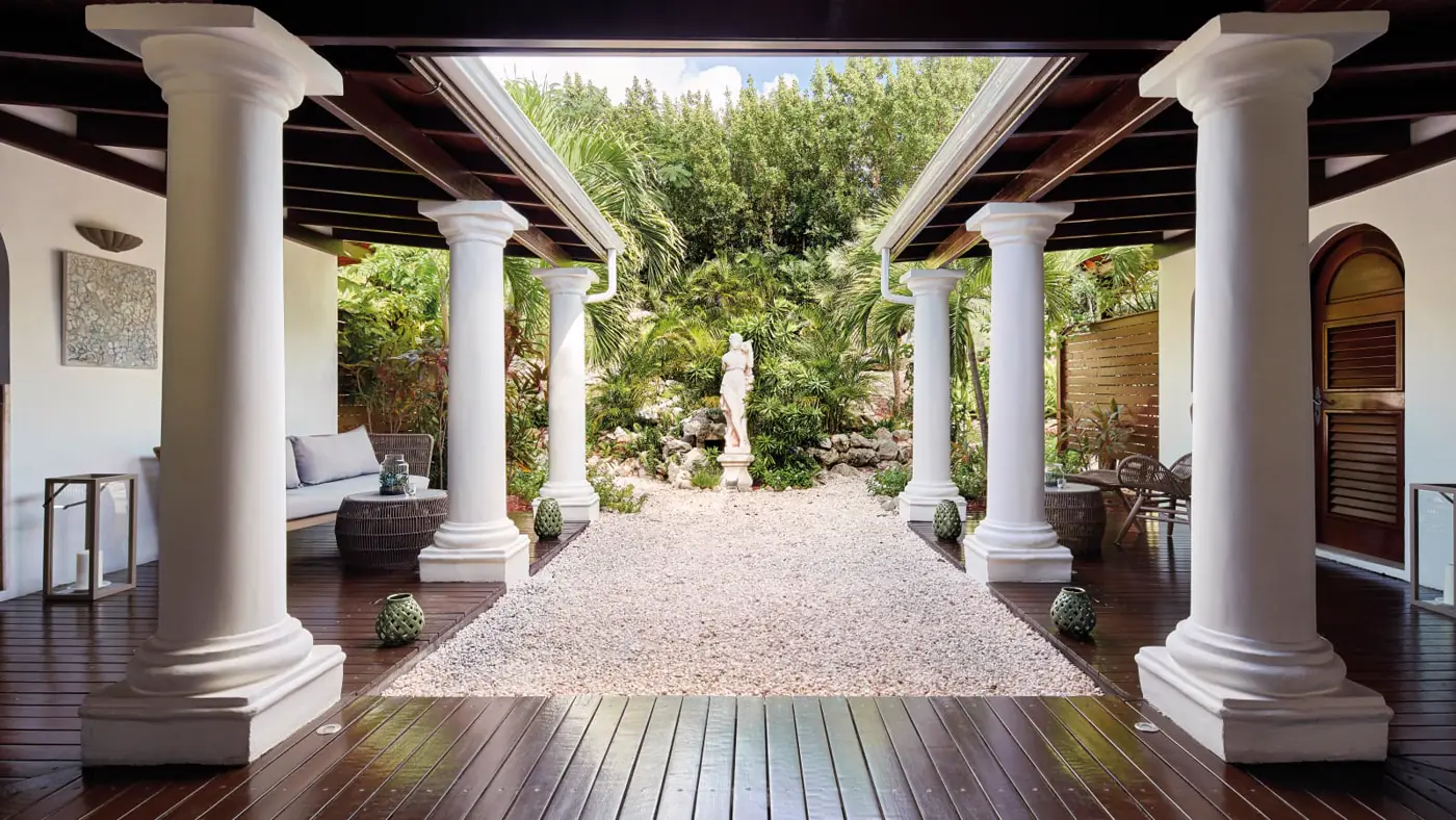 La Samanna spa in the tropical gardens