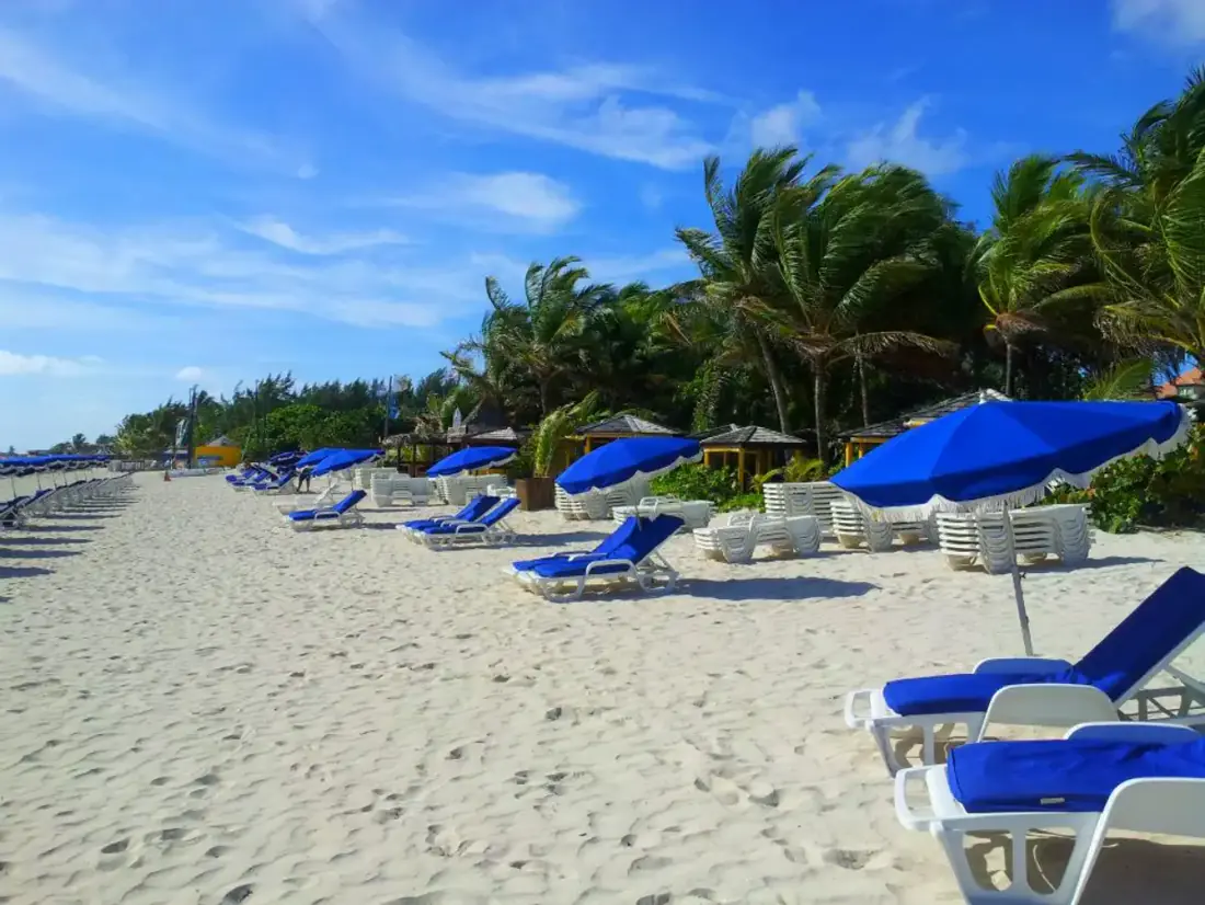 Orient Bay beach and lagoon in Saint Martin