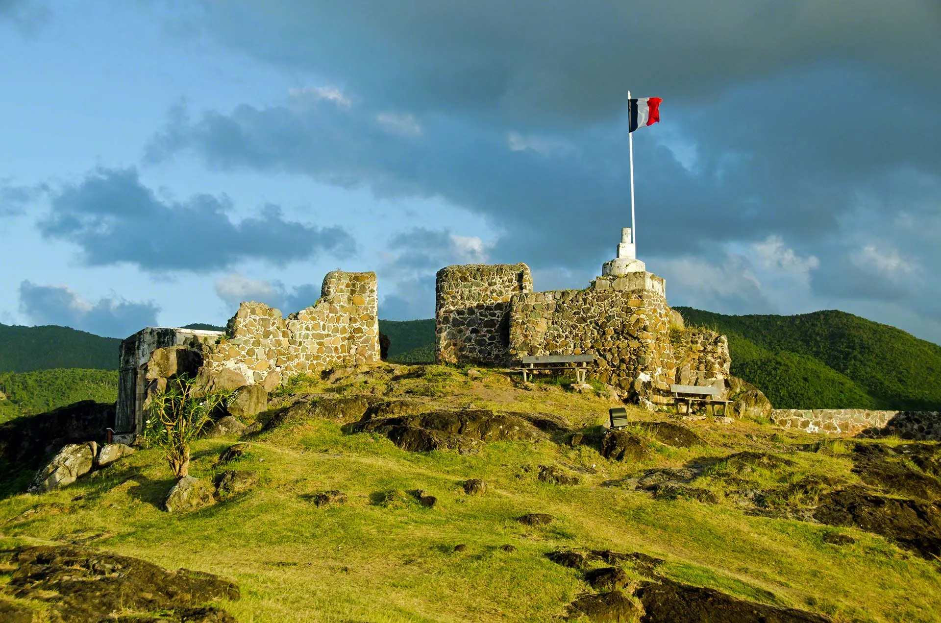 Fort Louis in Marigot overlooking the bay