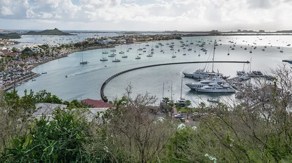 Lagoon and boats viewed from the Nettle Bay area