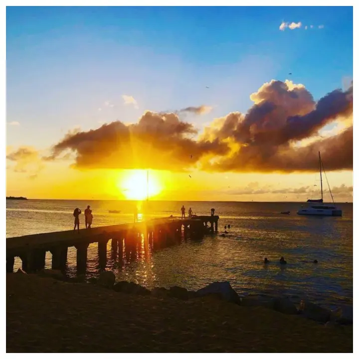 Late-day light over Petite Baie near Marigot