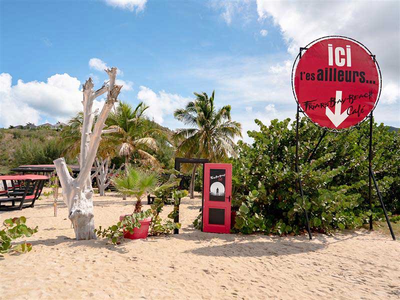 Friar's Bay cove surrounded by green hills