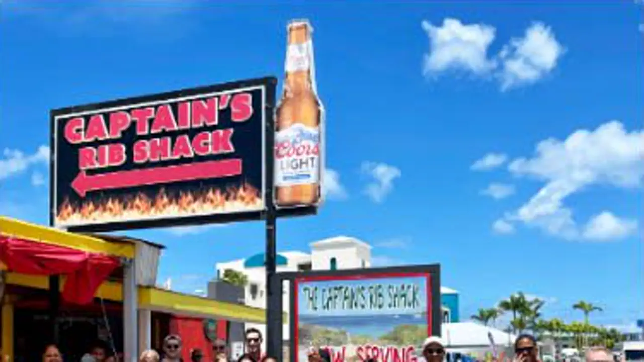 Captain’s Rib Shack - BBQ restaurant sign by Kim Sha Beach