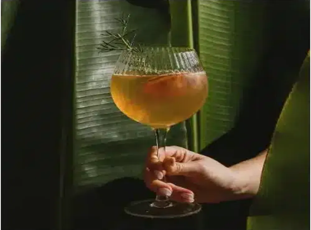 Cocktail served in the lounge atmosphere of Kalos in Saint Martin
