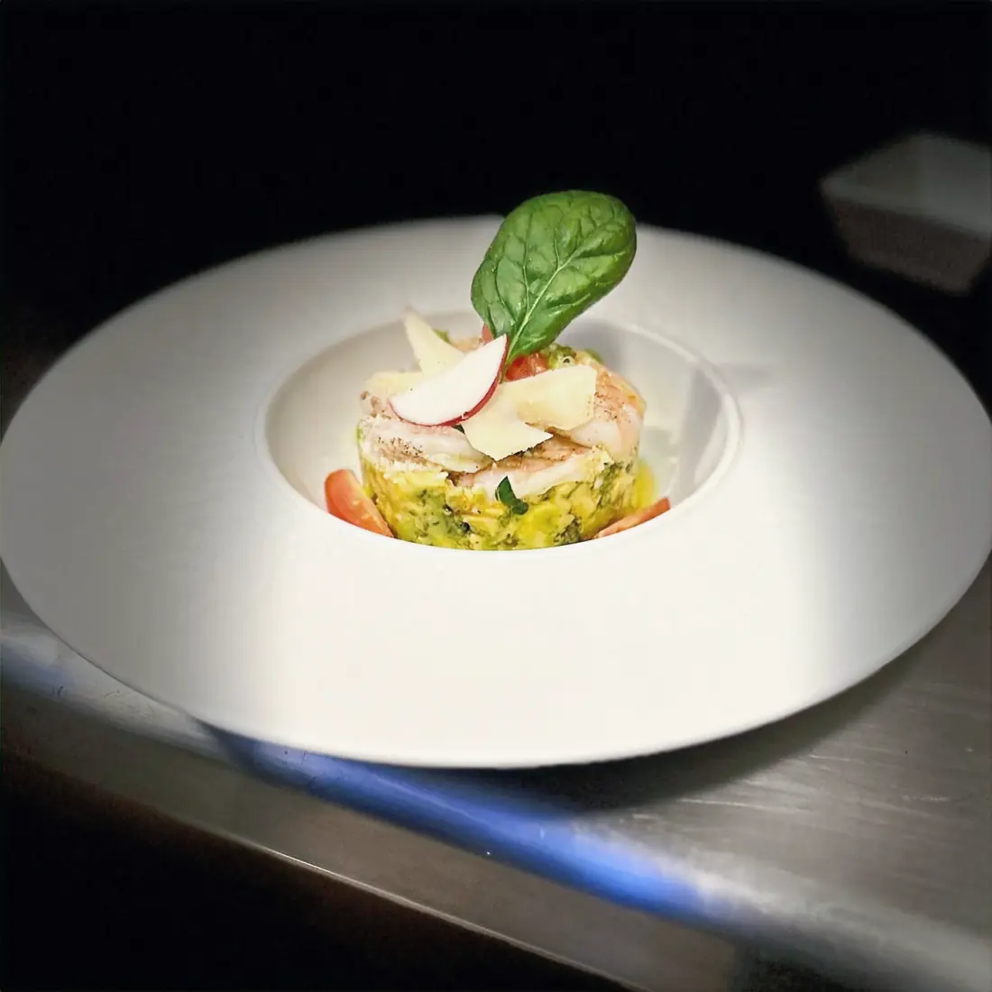 L’Auberge Gourmande - Refined French cuisine plate in Grand Case