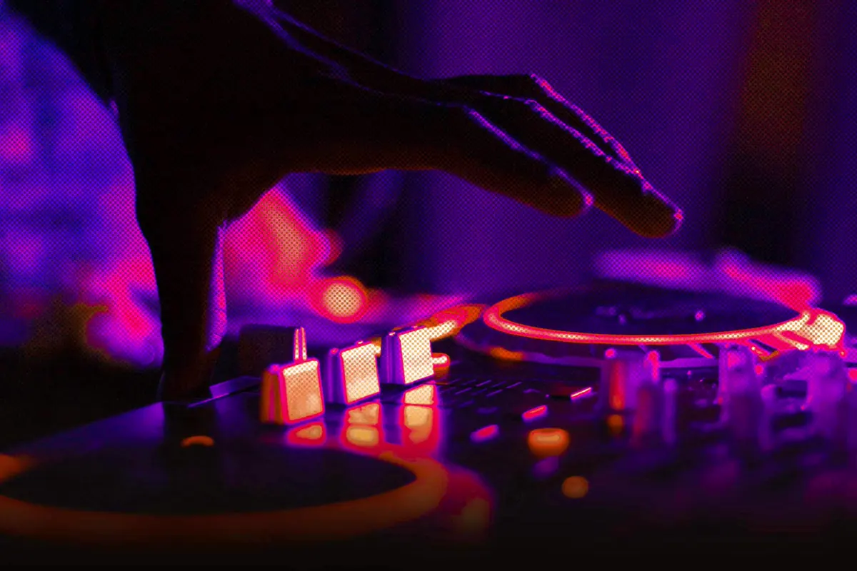 DJ decks and late-night club atmosphere at Lotus Nightclub St. Maarten