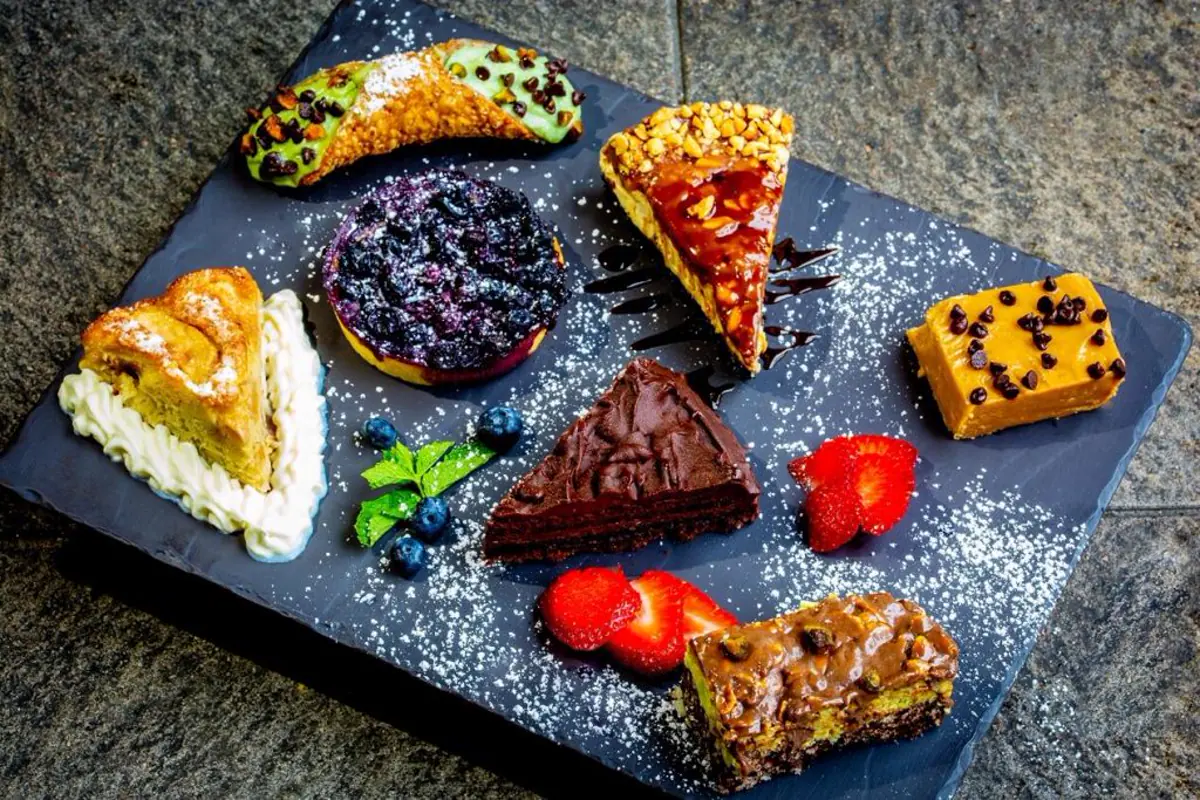 Assorted pastries and house-made desserts at Rendez Vous Lounge