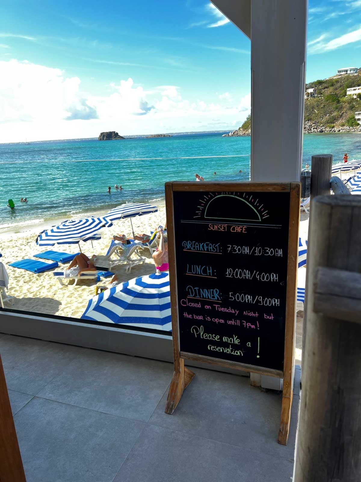 Sunset Cafe - View of Petite Plage from Grand Case Beach Club