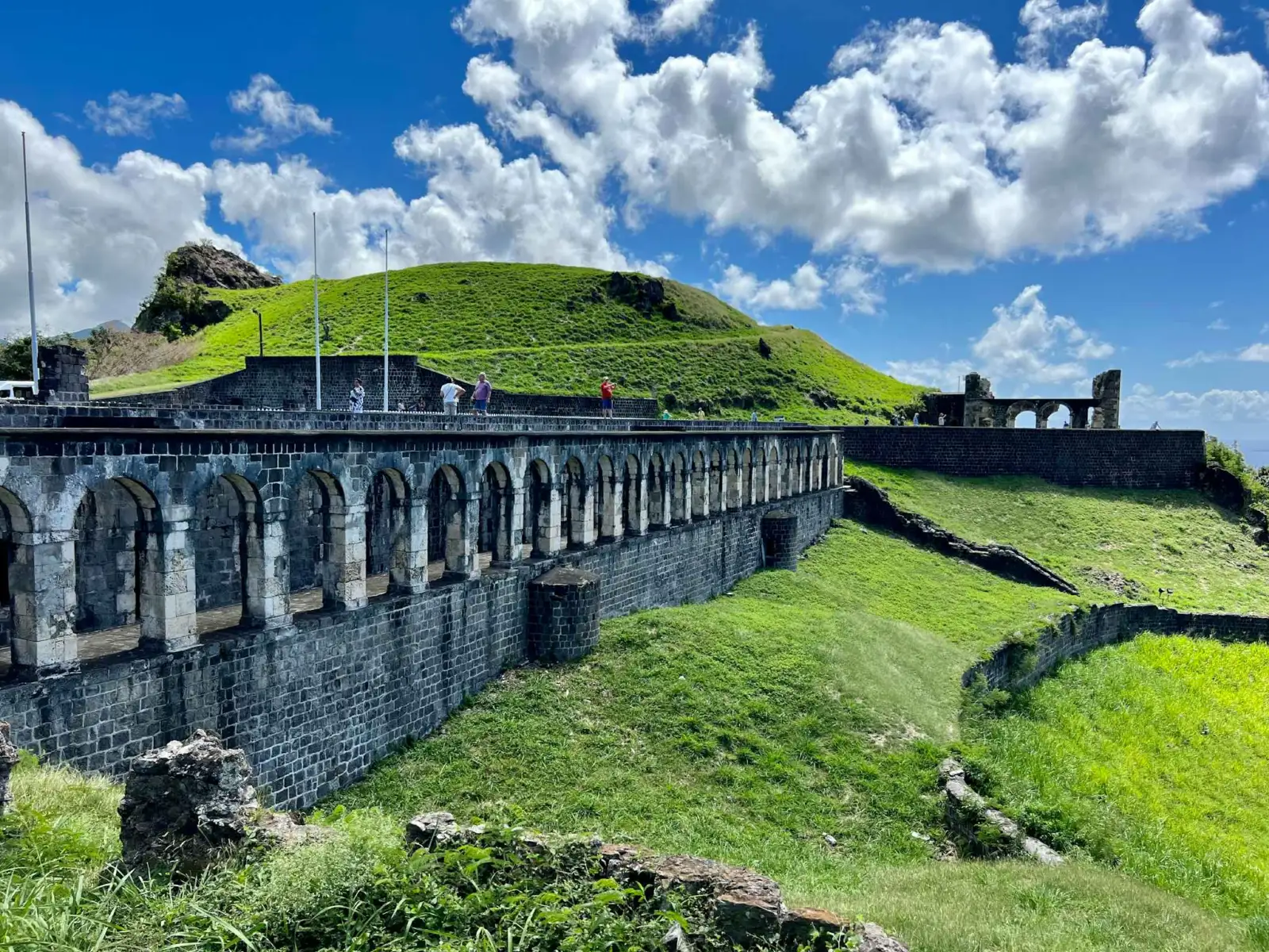 The ramparts of Brimstone Hill Fortress in St. Kitts