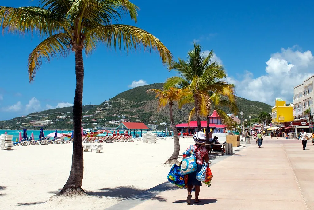 Great Bay Beach and the Philipsburg Boardwalk