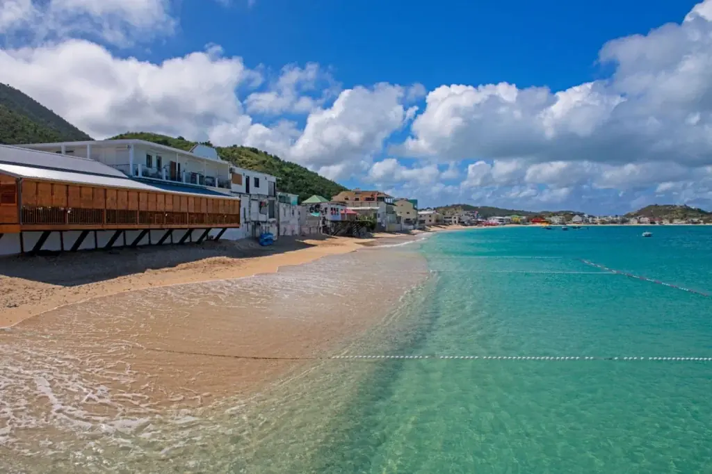 The seaside and restaurants of Grand Case