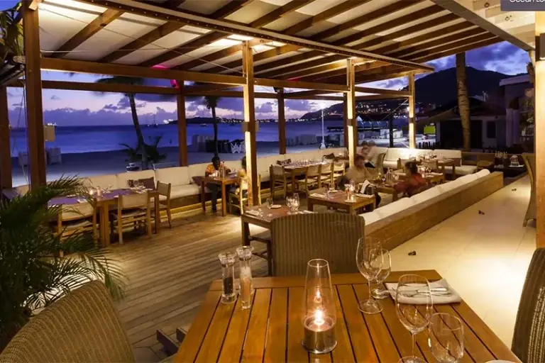 Ocean Lounge - Holland House terrace at dusk facing Great Bay