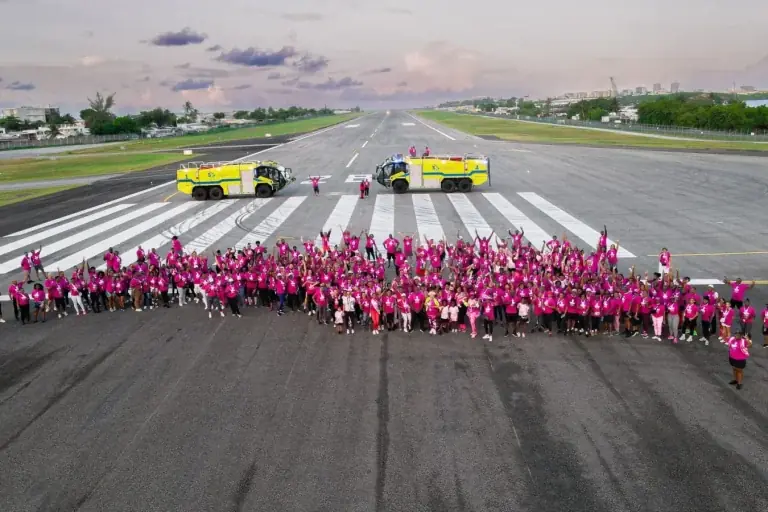 Pink October on SXM: a pink-wig walk from Galisbay, a Ladies Night at Friar’s Bay and a dawn walk on the PJIA runway